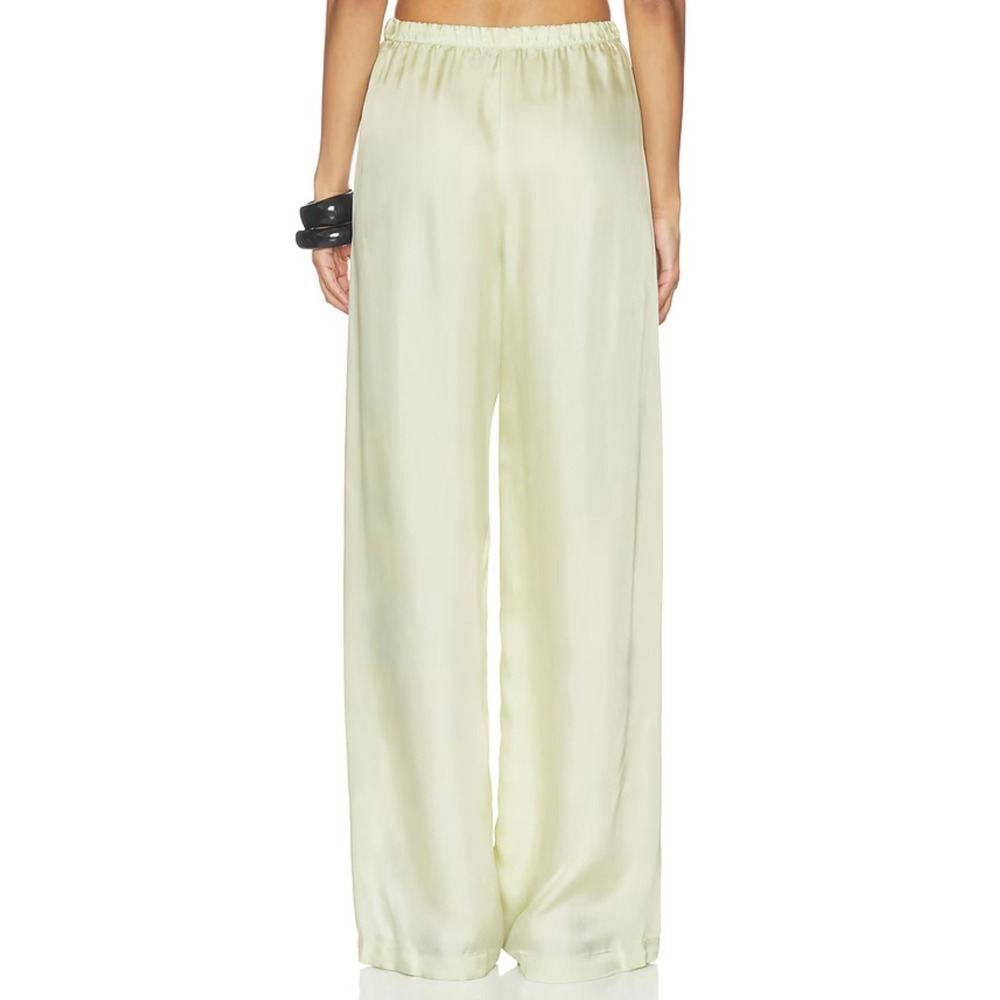 ENZA COSTA Fluid Twill Pant Womens XS Light Yellow Beach Glass Pull on Wide Leg - Picture 3 of 16